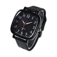 thumbnail image 2 of Resicozy Women's Silicone Strap Watches Roman Numerals Classic Business Casual Ladies Square Dial Wrist Watches Black, 2 of 3