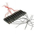 thumbnail image 1 of 10x caja de soporte de caja de Clip de batería móvil AAA de una sola ranura con cables DIY, 1 of 6