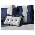 thumbnail image 5 of Loft 8-Piece Luxury Striped Comforter Set (King, Navy/Gray/Blue), 5 of 7