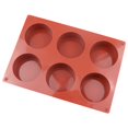 thumbnail image 1 of Wartleves Moldes de silicona para huevos, moldes de silicona para muffins, molde redondo de silicona para hornear de 6 cavidades, antiadherente para hornear muffins ingleses, molde para mini cupcakes, 1 of 7