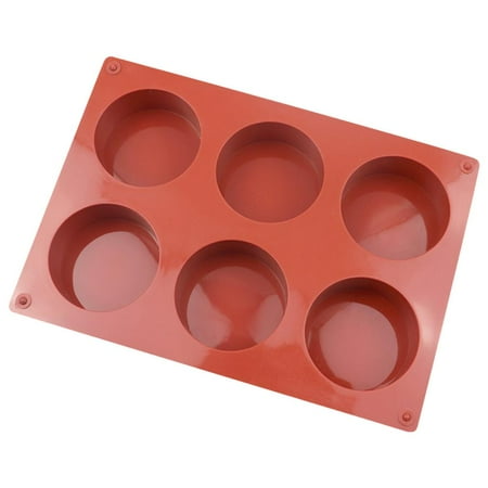 

wnpxqnt Silicone Egg Molds Silicone Muffin Top Pans 6-Cavity Round Silicone Baking Mold Nonstick for Baking English Muffin Mini Cupcake Pan for Baking Mini Muffin Cupcake Mini Egg Bites
