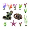 thumbnail image 1 of 12 piezas de adorno de acuario Planta de artificial Fondo de refugio de SM SunniMix estatua de acuario, 1 of 8