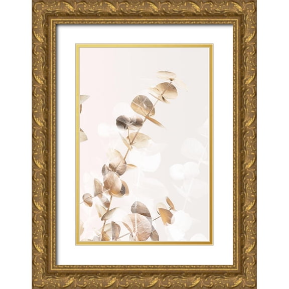 Artographie Studio 23x32 Gold Ornate Wood Framed with Double Matting Museum Art Print Titled - Eucalyptus Creative Gold 02