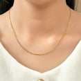 thumbnail image 3 of JeenMata 18 Inch Minimalist Adjustable Chain Necklace in Yellow Gold Plating, 3 of 6