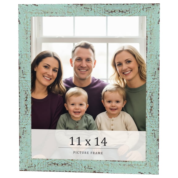 11x14 Frame Green Solid Wood Picture Frame Width 1.125 Inches | Interior Frame Depth 0.5 Inches |