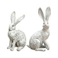 thumbnail image 1 of 2 piezas de decoración de jardín, estatuas de conejo, decoración del hogar, figuritas de animales de resina para habitación, granja, césped, balcón, 1 of 8