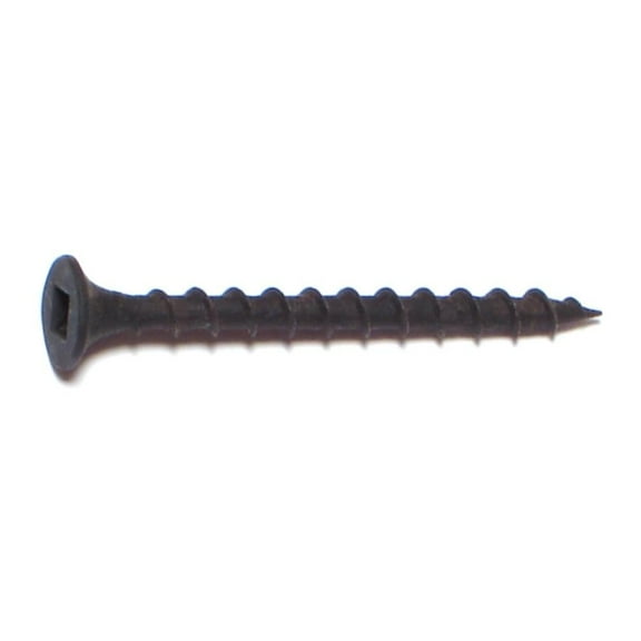 #6 x 1-5/8" Black Phosphate Steel Coarse Thread Square Drive Bugle Head Drywall Screws DWSCR-104