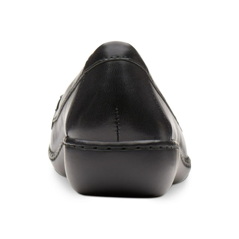 Clarks Ashland Lily Women s Flat Leather Slip On Shoes Loafers Walmart