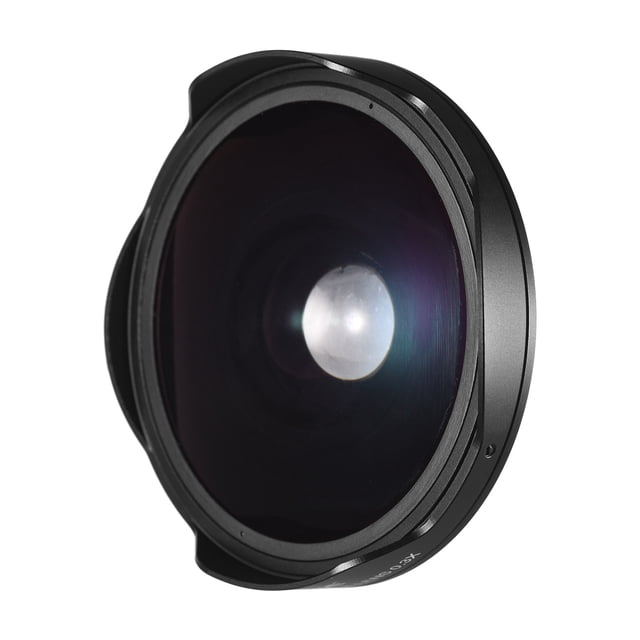 Andoer 37MM 0.3X HD Lente ojo de pez ultra gran angular con parasol de repuesto para videocámaras Andoer Lentes de ojo de pez