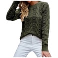 thumbnail image 2 of Sanbonepd Womens Sweaters Fashion Solid Color Pullover Long Sleeve Knit Sweater, 2 of 5