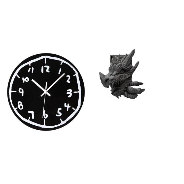 Reloj de pared,Reloj de pared silencioso y decorativo que no hace tictac,Reloj moderno de 12 pulgadas para pared de casa o oficina,sencillo.,Figura de mesa,Estantes de sujetalibros Estatua de