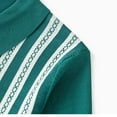 thumbnail image 6 of Lovskoo Men's Sweaters Pullover Winter Long Sleeve Turn-Down Collar Sweater Tops Green, 6 of 8
