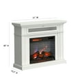 thumbnail image 6 of duraflame® Electric Fireplace Wall Mantel with Infrared Heater and Remote Control, Bright White, 6 of 15