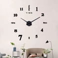 thumbnail image 3 of "Large Frameless DIY Wall Clock Mirror Sticker - 12-Hour Stainless Steel Silent Clock, Self-Adhesive Home Office Decor for Walls, Doors, Tiles, 100cm Diameter, Includes EVA Foam Letters & Numbers", 3 of 9