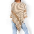thumbnail image 1 of Suéter de punto bohemio para mujer, otoño e invierno, chal con capucha, chal de punto, capa con borla, 1 of 5