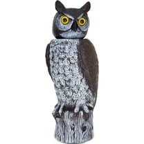 Dalen Gardeneer Owl Scarecrow Decoy with Rotating Head, 18-Inch Hand-Painted Design