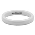thumbnail image 3 of Metals Jewelry 3mm White Ceramic Wedding Ring Classic High Polished Band Size 5.5, 3 of 5