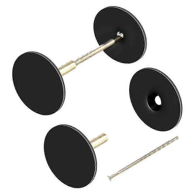 2 Pack Door Hole Cover Plate, Door Knob Handle Hole Filler Plate,Metal Connecting Screws Deadbolt C
