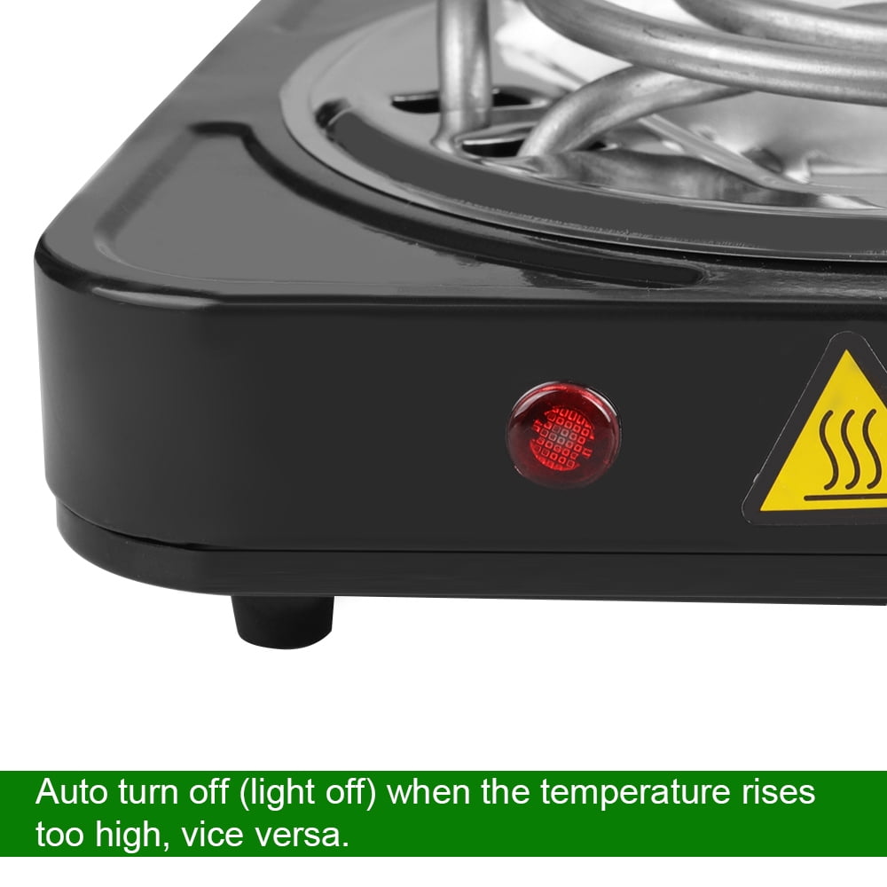 Portable 2000W Electric Double Burner 110V Hot Plate Heating Cooktop Camping Dorm Stove Cooker with Plug