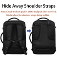 thumbnail image 3 of Mochila Matein viaje grande expandible 40L resistente al agua ligera unisex negra, 3 of 3