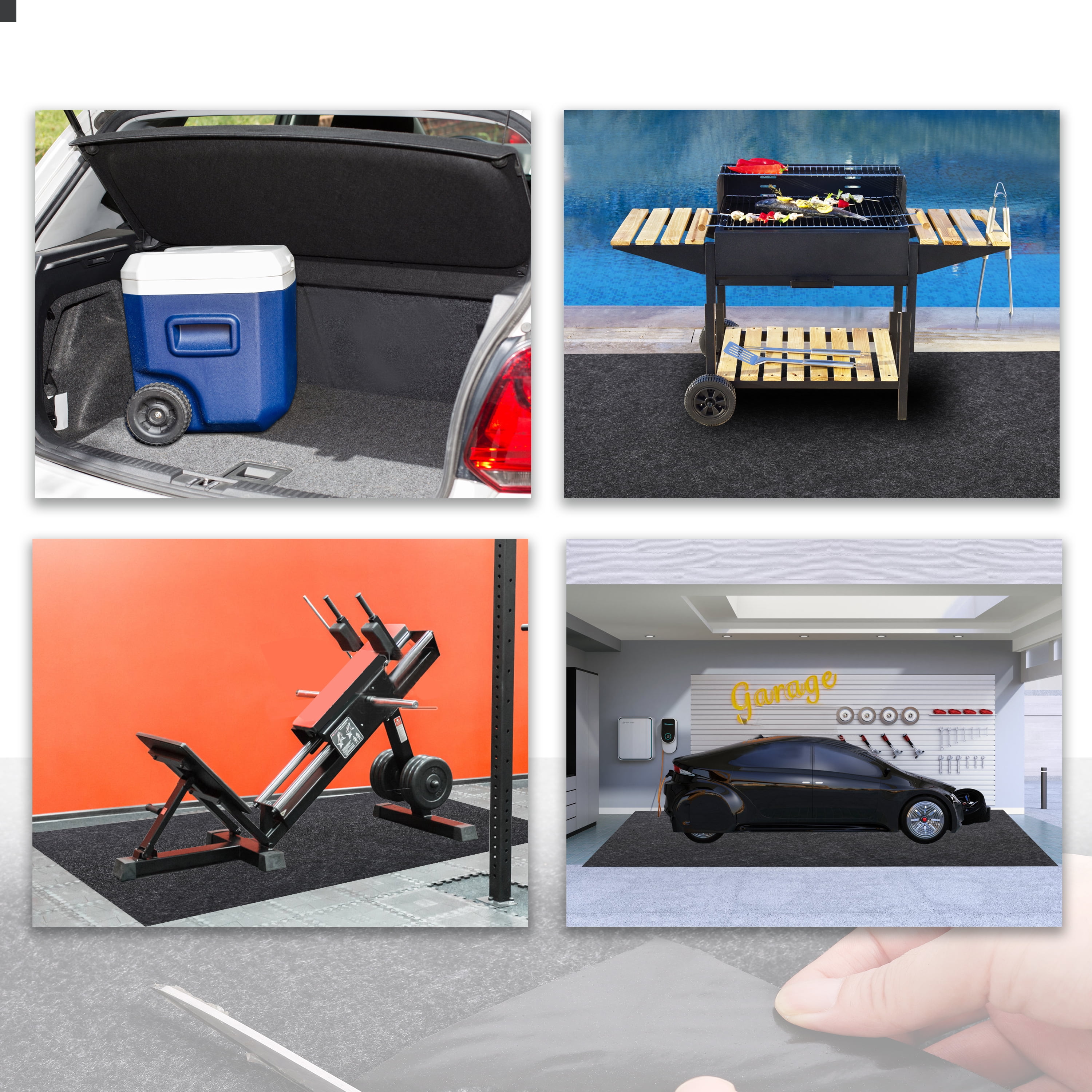 22' x 8'10" Multi-Purpose Garage Floor Mat, Absorbent Oil Pad, Premium Maintenance Mat,Protective Flooring for Under Cars,