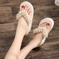 thumbnail image 6 of asdoklhq Womens Slide Slippers,Women Girls Floral Wedges Bohemian Style Flip Flops Sandals Slippers Beach Shoes, 6 of 9