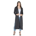 thumbnail image 4 of 24seven Comfort Apparel Womens Long Duster Open Front Knit Cardigan-R006335-TAUP-S, 4 of 11