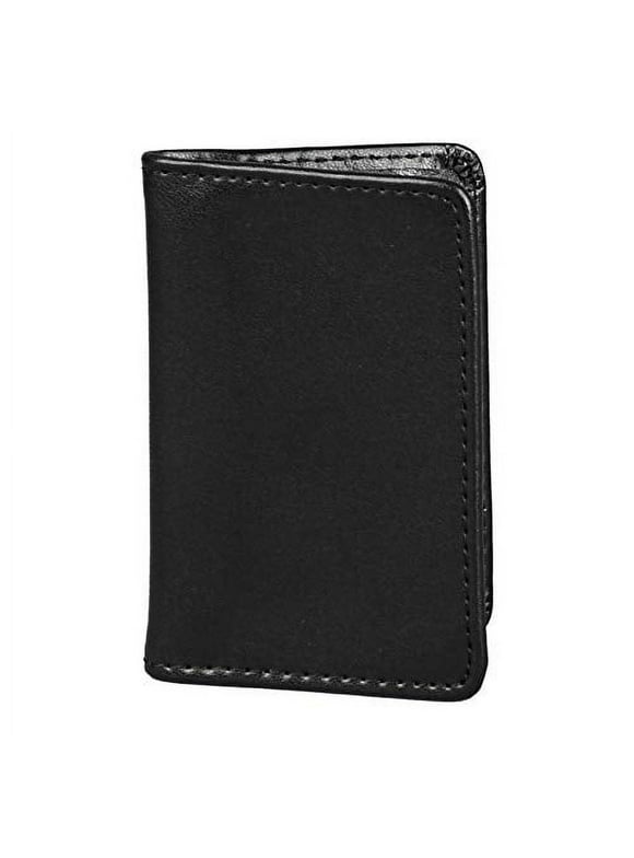 Samsill 81220 Regal Leather Business Card Holder, Case Holds 25 Business, Black
