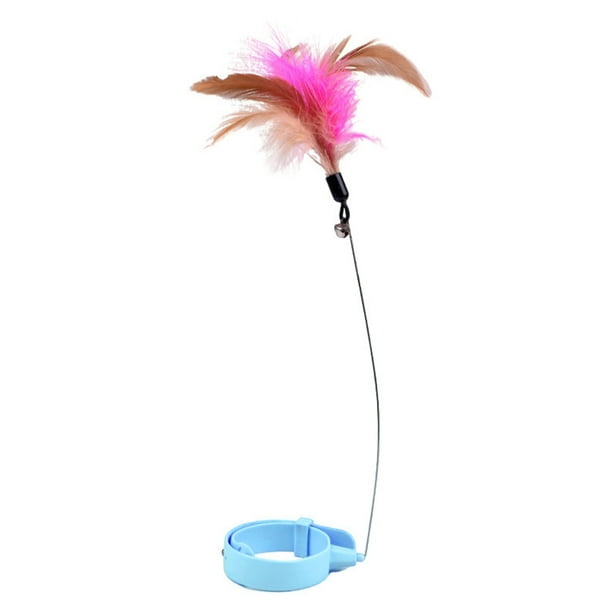 Juguetes con collar de plumas para gatos,Juguetes con collar de plumas para gatos Varita de plumas para gatos Juguete de plumas para gatos construido para el futuro Jadeshay A