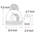 accsa Kids Girl Unicorn Hat Gloves Set Novelty Colorful Unicorn Knit Beanie Hat Age 69 Years