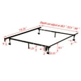 thumbnail image 6 of Kings Brand Furniture Metal Adjustable Bed Frame for Twin/Full/Queen Sizes with Rug Rollers & Locking Wheels, 6 of 7