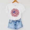 thumbnail image 6 of Sexlip Womens Swimsuit Set Circular Flag Print Cover Up Design Crew Neck Short Sleeve Flowy Silhouette Quick Dry Fabric for Beach Outings White XXL, 6 of 6