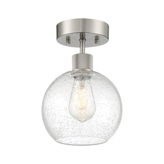 Access Lighting Burgundy LED Semi-Flush in Brushed Steel Color