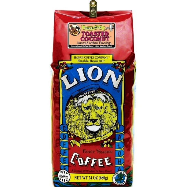 Lion Coffee Hawaiian Vanilla Macadamia Nut Coffee (2 Pack)