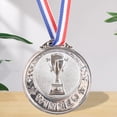 thumbnail image 4 of 10-Pack Gold Silver Bronze Award Medals for Kids and Adult Sports Tournaments Prize Round with Neck Ribbon for Olympic Style for Children School Sports or Any Competition (Silver), 4 of 6
