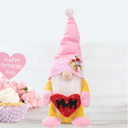 Mother's Day Gnome Decorations, Best Mom Ever Pink Gnome Handmade Mom ...