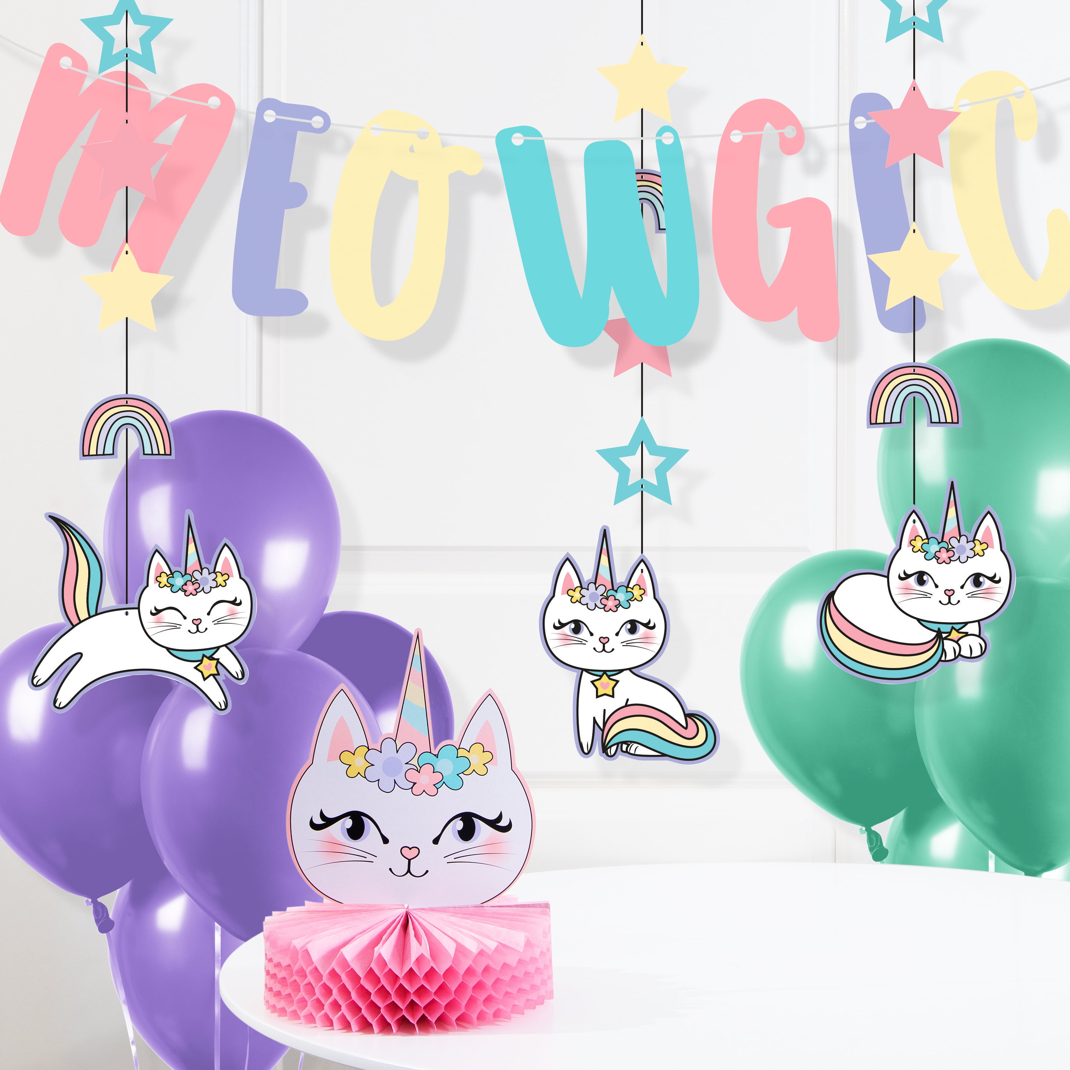 Caticorn Party Decorations Kit Caticorn Party Decorations Kit