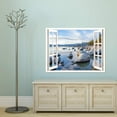 thumbnail image 3 of IDEA4WALL Wall Murals Fake White Window with Stones Stand in the Lake Removable Wallpaper Peel and Stick Wall Stickers - 36x48 inches, 3 of 4
