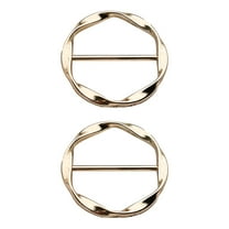 Chunky Yarn, Furenl Fashion Metal Round Ring Clip Clothing Ring Scarf Holder Silk Scarf Ring 2 Pcs, 2X Buckle Twist