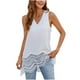 thumbnail image 1 of Blusa sin mangas de encaje sólido informal con cuello en V de verano para mujer a la moda Fridja  gh1296, 1 of 6