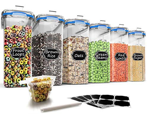 135.3oz Airtight Food Wildone Plastic Cereal Containers Set6 Large 16.9 Cups 