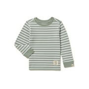 easy-peasy Baby and Toddler Boy Long Sleeve Stripe Rib Tee, Sizes 12 Months-5T