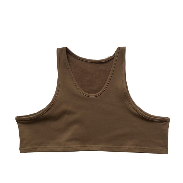 HBFAGFB Débardeurs pour Filles Col Rond Chandail Sans Manches Mode Vêtements d'Été Kaki Taille 100