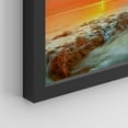 thumbnail image 5 of PixonSign Framed Wall Art Vibrant Orange & Blue Sunset Ocean Beach Pier Prints, Set of 4 Sea Landscape Wall Decors, Nature Wall Décor, Adhesive Canvas Poster, Modern Home Artwork - 8"x10" Black, 5 of 5
