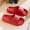 Red, variant on Pillow Slippers for Girl, House Cloud Slides Shower Sandals, Cushioned Thick Soft Sole Quick Dry Home Shoes Black 12-12.5(30)