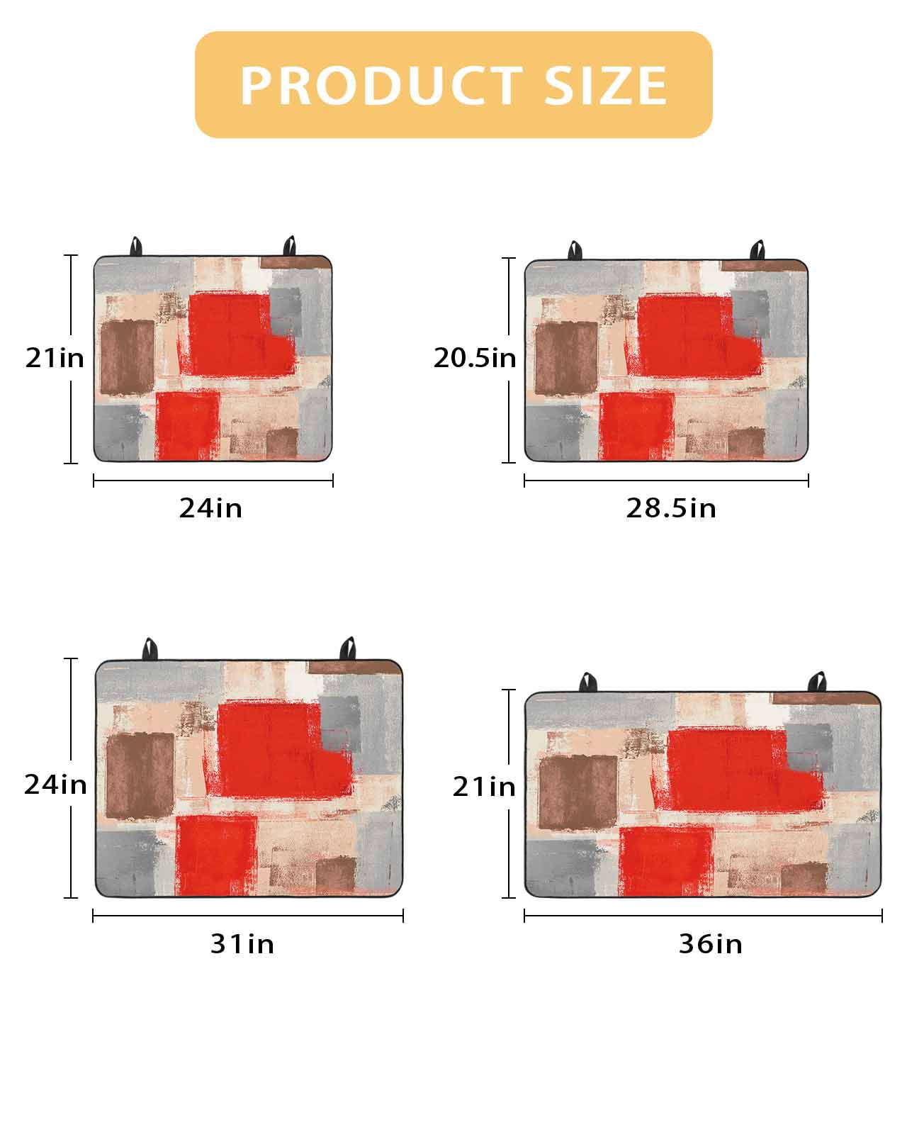 nqOlkjepod Large Induction Cooktop Protector Mat 24"x21", Red Ombre Stove Top Covers for Electric Stove, Farmhouse Contemporary Abstract Checked Stove Burner Cover Mats, Glass Top Stove Cover