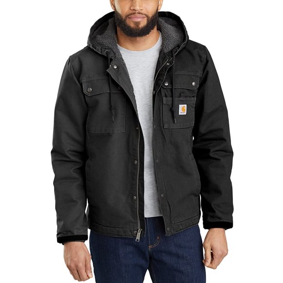 Chaqueta Carhartt para hombre de ajuste relajado, de lona lavada con forro Sherpa