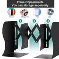 thumbnail image 6 of Clearance! Denhf Adjustable Bookends, Metal Book Ends, Book Organizer with 3 Dividers for Desk, Metal Bookends for Bookstore, Home, Office, School, Books, and Papers, 6 of 7