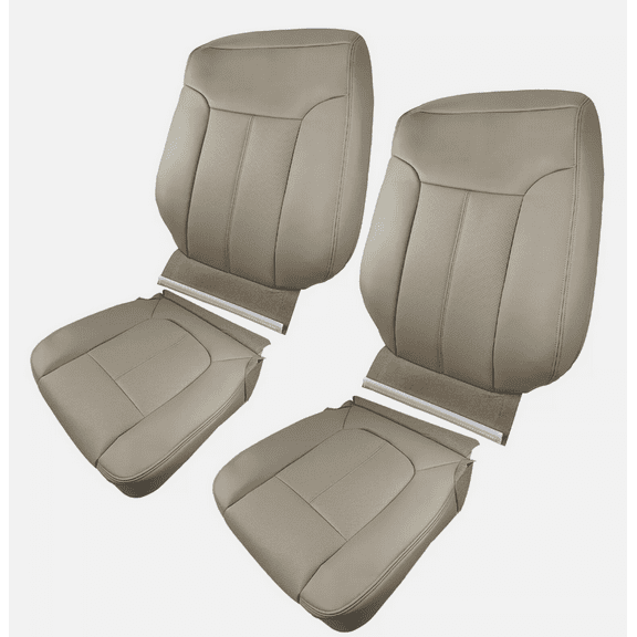 For 2011-2016 Ford F250 F350 Lariat Front Bottom & Top Leather AC Seat Cover Tan
