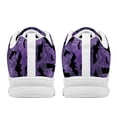 thumbnail image 7 of COEQINE Women Halloween Sneakers Breathable Mesh Lace Up Running Shoes Puppy Footprint Travel Outdoor White Sole Training Athletic Sport Footwear, Bat Cobweb Purple, 7 of 7